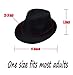 GCFIYPP 1920s Men Fedora Hat Cap for Men,Manhattan Hat for 1920s Mens Gatsby Costume Accessories (Black)