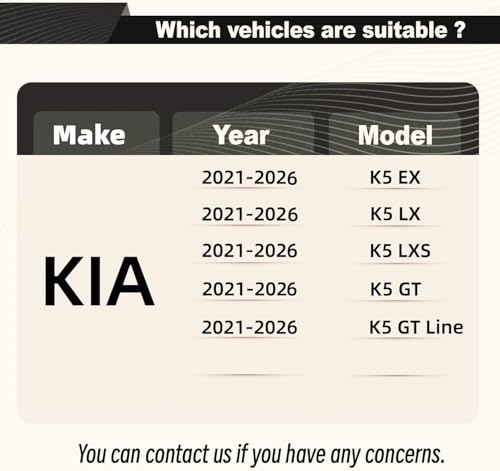 STSEV01 Front Bumper Lip Splitter Spoiler Compatible with KIA K5 EX/LX/LXS/GT 2021-2026 - Kia K5 GT/GT-Line 2025 2026, 3pcs Air Dam Chin Body Kit Underbody Lip Accessories (Gloss Black) - Image 3