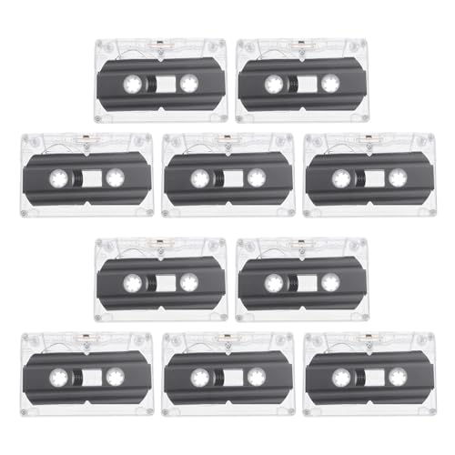 10 Cintas de Casete para Grabación de Audio y Proyectos de Plástico DIY