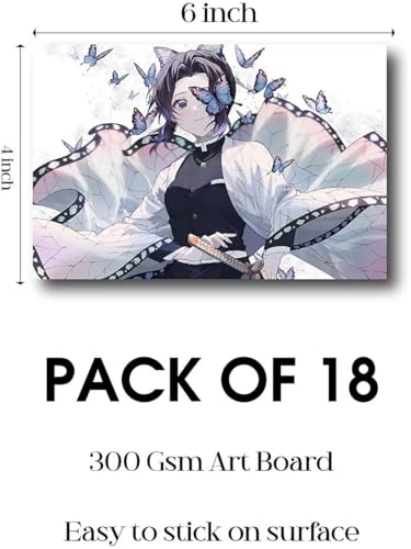 Image of ATEVON Anime Wall Collage Kit Pack of 18 Small Posters 6x4 Inches Japanese Anime Aesthetic Room Decor Featuring Tanjiro Nezuko Zenitsu Inosuke and More