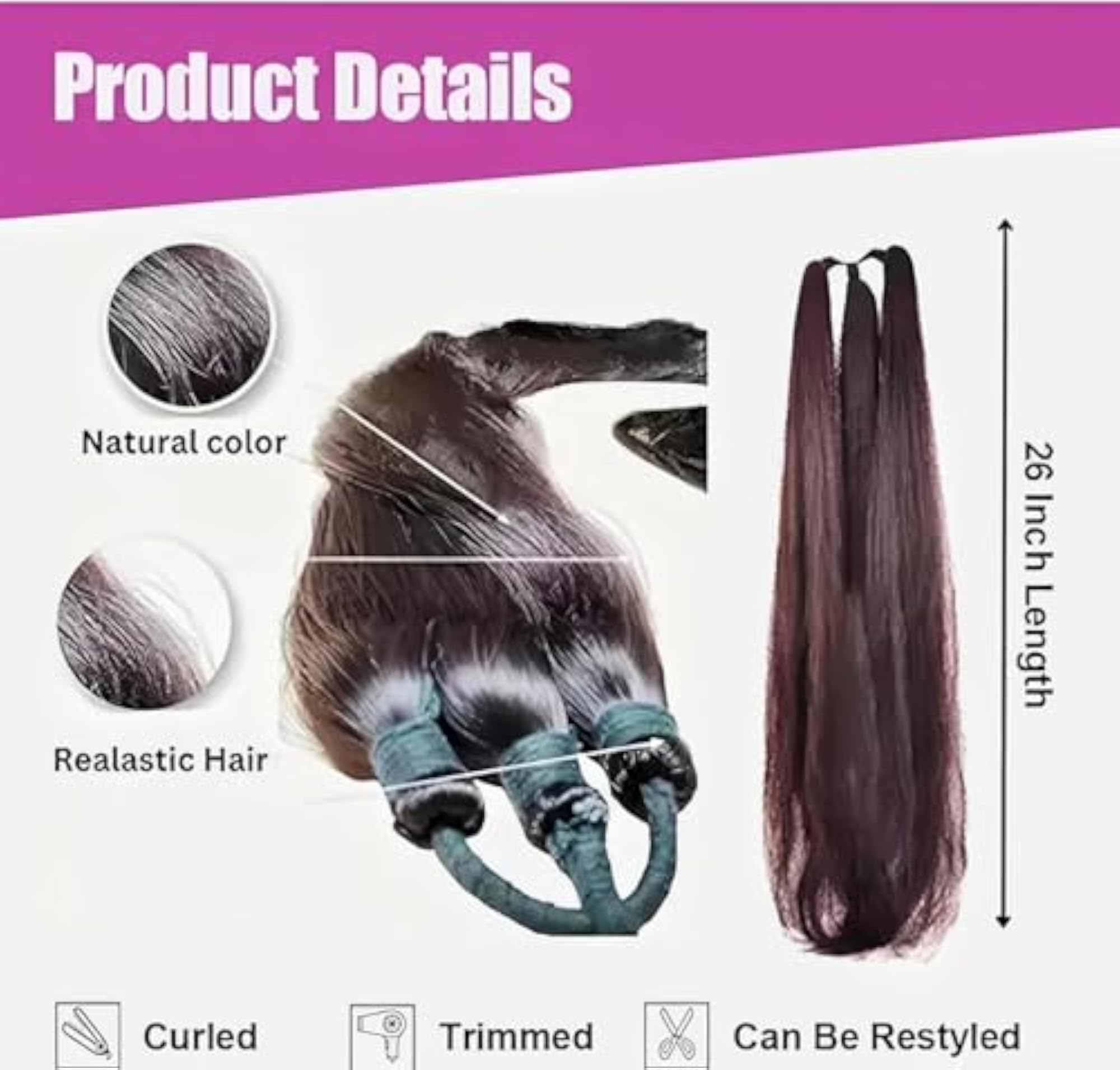 Brown Paranda Choti Hair Extension for Women