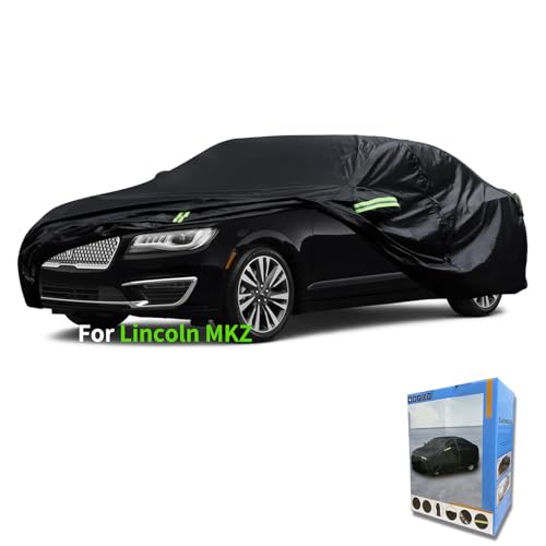 Image of Custom-Fit for Lincoln Car Cover, Automobiles All Weather Waterproof, Car Cover All Weather Snowproof UV Protection Windproof Outdoor Full car Cover (for Lincoln MKZ)