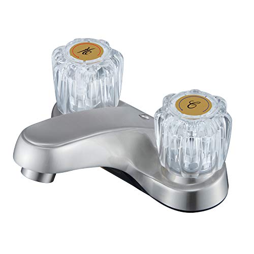 Bathroom Faucet,4 inches Bathroom Sink Faucets,RV Faucet for Bathroom Sink,AiHOM Bathroom Faucet,3 Hole Brushed Nickel Modern Commercial faucets for Bath Sinks, Bathroom Vanity Sink Faucets