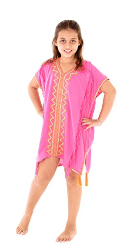 SHU-SHI Girls Swimwear Cover Ups Tunic Dress Coverup Short Kaftan Beach Dresses Kids Toddlers