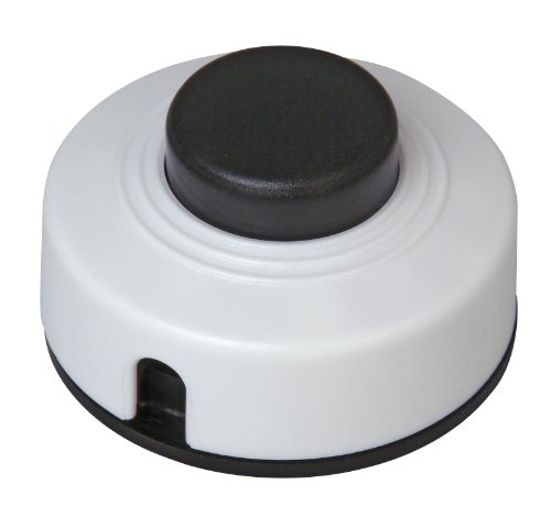 Kopp 191801088 interruttore a pedale, 1 polo, 250 V, 2 A, Nero/Bianco