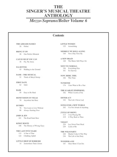 Singer's Musical Theatre Anthology Volume 6: Mezzo-Soprano/Belter Sheet Music | 32 Broadway Songs for Piano, Vocal and Guitar | Vocal Collection for Performers and Music Teachers - Image 3