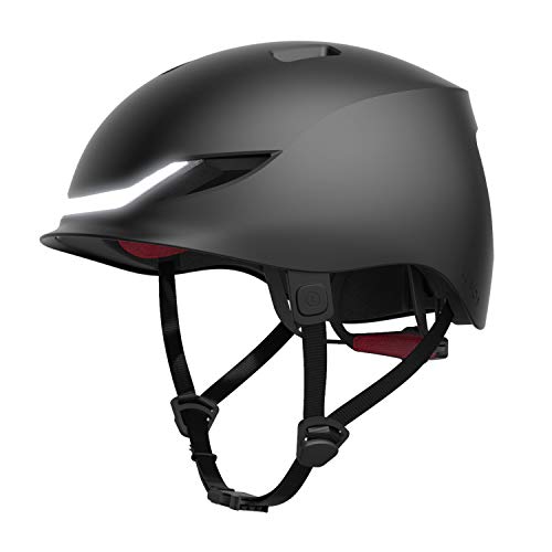 Lumos LHEST Street Smart Urban Bike Helmet, Charcoal Black | Front and Rear
