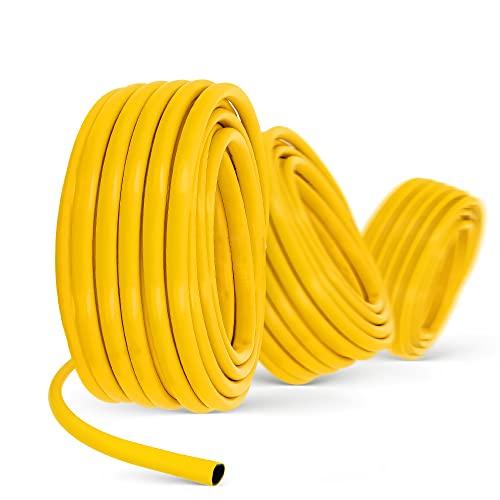 Gartenschlauch 1/2 30 m Gelb Verstärkt 3-lagig UV-Beständig Formstabiler Flexibler Gartenschlauch Bewässerung Gartenarbeit Autowäsch Panzerschlauch