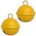 Campanellini Giallo (2x 35 mm) Campanelle colorati musicali metallo 16 colori : giganti 35mm grandi 25mm piccoli 15mm, Fai da te decorazioni natale matrimonio giochi Montessori gatto cani sonaglio