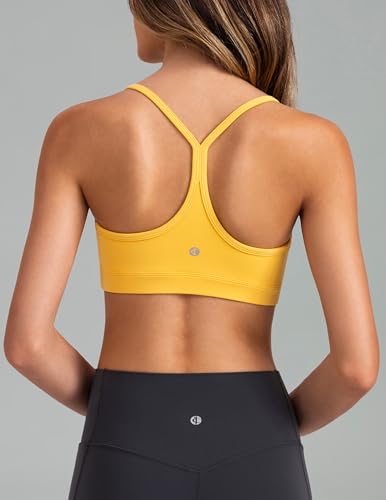 Image of Colorfulkoala Women's Dreamlux Y Back Sports Bra Low Impact Padded Workout Top with Built in Bra A-C Cups