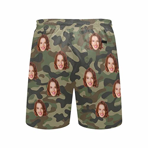 Personalized Swim Trunks with face Custom Photo Gifts Swim Shorts for Men Customized Novelty Beach Board Short for BF4