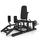 Máquina de abducción/aducción de cadera, aductor/abductor para muslos y glúteos 6 niveles de ajuste de engranaje, respaldo ajustable en 3 posiciones, rodilleras giratorias de 360°, 181 kg máx. Belas