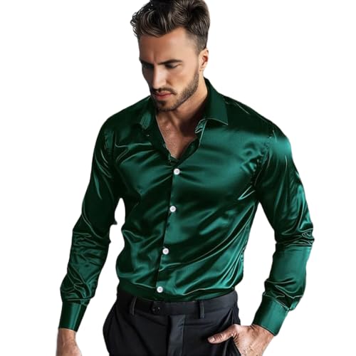 Chemise en satin homme pour mariage et business élégant