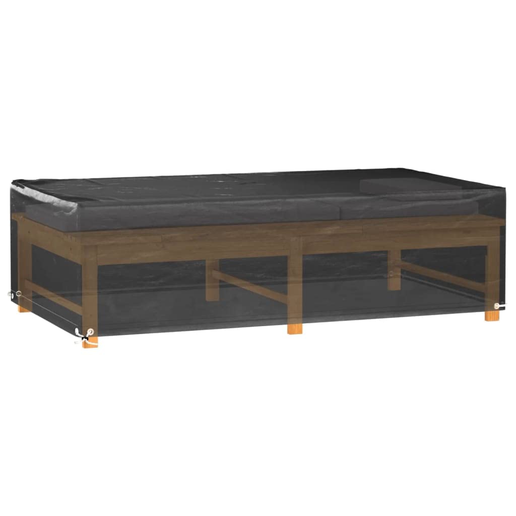 Akcesoria do mebli ogrodowych, pokrowce na meble ogrodowe, 2 szt., 8 oczek 125 x 70 x 35 cm, prostokątne meble