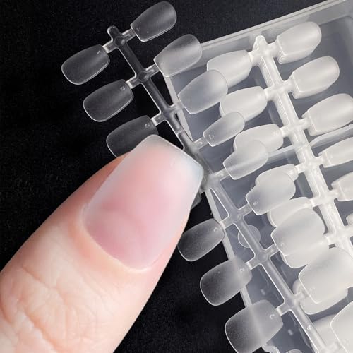 【現役ネイリスト監修・大容量300枚入】SoraraBeauty フレキシブルチップ ジェルチップ クリアチップ つけ爪 長さ出し 粘着テープで簡単装着 ジェルネイル ネイルステッカー おうちネイル ネイルデザイン セルフネイル (スクエアオフ)