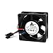 Ruilogod DC 48V 0.1A 3 przewody komputerowe fan chłodniczy wentylator czarny 60mm x 60mm x 25mm