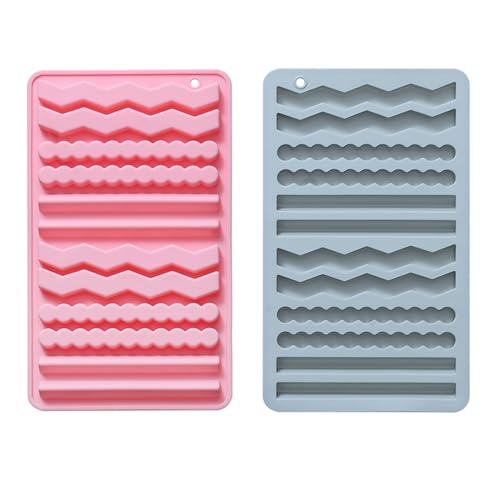 Silikon Backmatte Hundekekse 2 Stück, RUNEAY Müsliriegel Backform Silikon Hundekekse Backform 12 Riegel 2 Stücke Silikon Backmatten für Hundeleckerlies, Schokoladenform Pralinenform Silikon