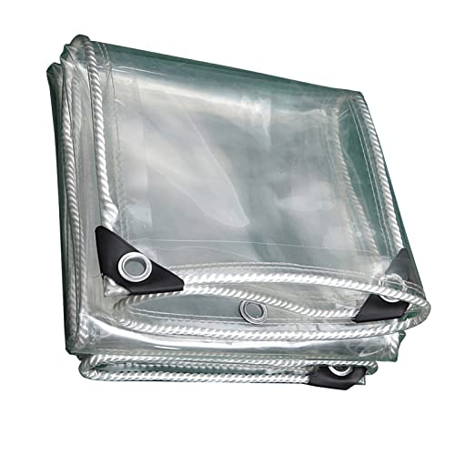 Lona transparente reforzada con ojales y laminas de plastico para carpa 2