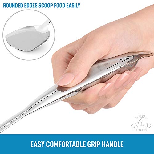 Zulay Kitchen 14.8 Inch Premium Wok Spatula Stainless Steel- Heavy Duty Wok Spatula With Heat Resistant Handle - Wok Utensils For Cooking #TOP2