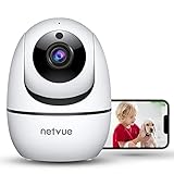 NETVUE Indoor Camera, 1080P FHD 2.4GHz WiFi Pet Camera, Home Camera for Pet/Baby, Dog Camera 2-Way A