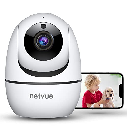 Netvue Indoor Camera, 1080P Fhd 2.4Ghz Wifi Pet Camera, Home Camera For Pet/Baby, Dog Camera 2-Way Audio, Indoor Security Camera Night Vision, Ai Human Detection, Cloud Storage/Tf Card, White #TOP22