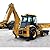 Mini Towable Backhoe Loader with 4x4 Front Loader Bucket and Rear Excavator, Compact Hydraulic Construction Equipment for Farm, Landscaping and Utility Projects