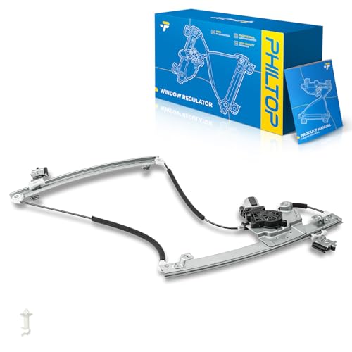 Image of PHILTOP Front Right Passenger Side Power Window Regulator and Motor Assembly Compatible with 2000-2007 Ford Focus Replaces 741-875,2 Pins