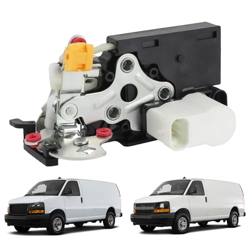 Image of Rear Right Passenger Side Power Door Latch Lock Actuator Compatible With 2003-2019 Chevy Express 1500 2500 3500 4500 GMC Savana 1500 2500 3500 4500 Door Lock Motor Replaces 937-511 22834666