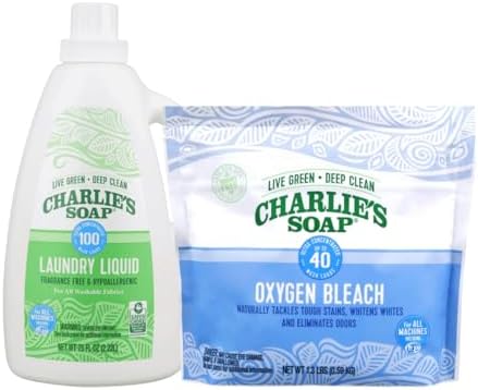 Charlie's Soap Laundry Liquid (100 Loads) & Oxygen Powered Bleach Powder image 5