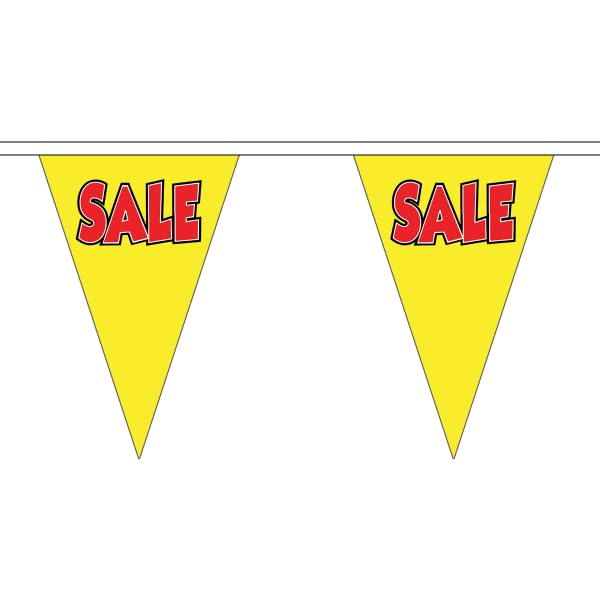 Flagtex Sale Yellow Small Triangle Bunting (5m Length) 12 Flags