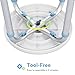 OasisSpace 360 Degree Rotating Shower Chair, Tool Free Adjustable Shower Stool Tub Chair and Bathtub Seat Bench with Anti-Slip Rubber Tips for Safety and Stability