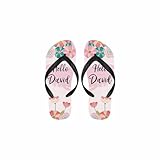 Faroishta Personalized Unisex Flip Flops, Custom Faces or Name Flip Flops for Men and Women, Comfort Summer Beach Casual Thong Sandals, Water Resistant Lightweight Fashion Couple Flip Flops