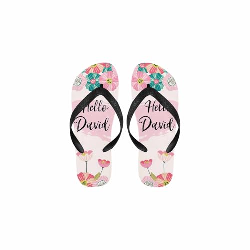 Personalized Unisex Flip Flops, Custom Faces or Name Flip Flops for Men and Women, Comfort Summer Beach Casual Thong Sandals, Water Resistant Lightweight Fashion Couple Flip Flops