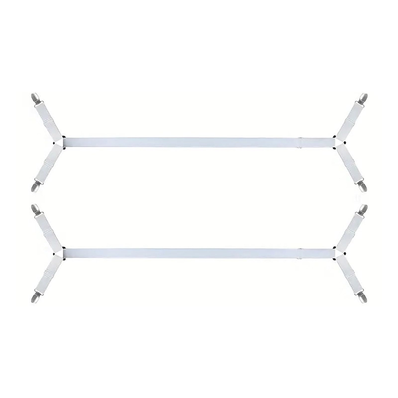 HDOYTXXM 2 Pack Fabric Sheet Metal Clamps Secures Fit Sheets Without Damage Adjustable Bed Tensioners for Any Bed Frame Fastening Strap