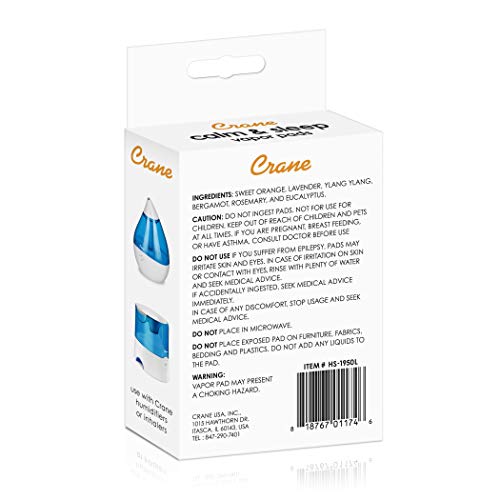 Crane Lavender Universal Vapor Pads, For Use Droplets, Corded Inhaler, Warm Mist Humidifier, Orange, Lavender Orange 12 Count (Pack Of 1) #TOP2