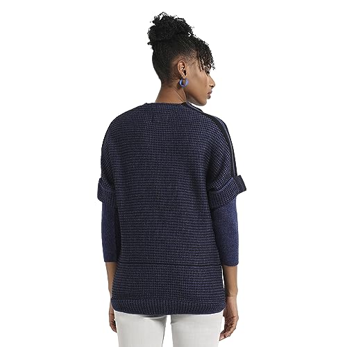 Image of PINACOLADA Women's Solid Ribbed Cropped CardiganFor Casual Wear | V Neck | Long Sleeve | Wool Sweater Crafted with Comfort Fit for Everyday Wear
