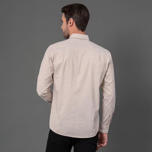 Image of Red Tape Striped Regular Fit Shirt For Men | Comfortable & Stylish