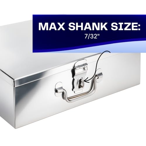Image of Bin Buddy Large Steel Storage Lock Box for Padlock || 11'' x 14'' x 4'' || Store Valubles and Important Documents, Great for Mystery Games