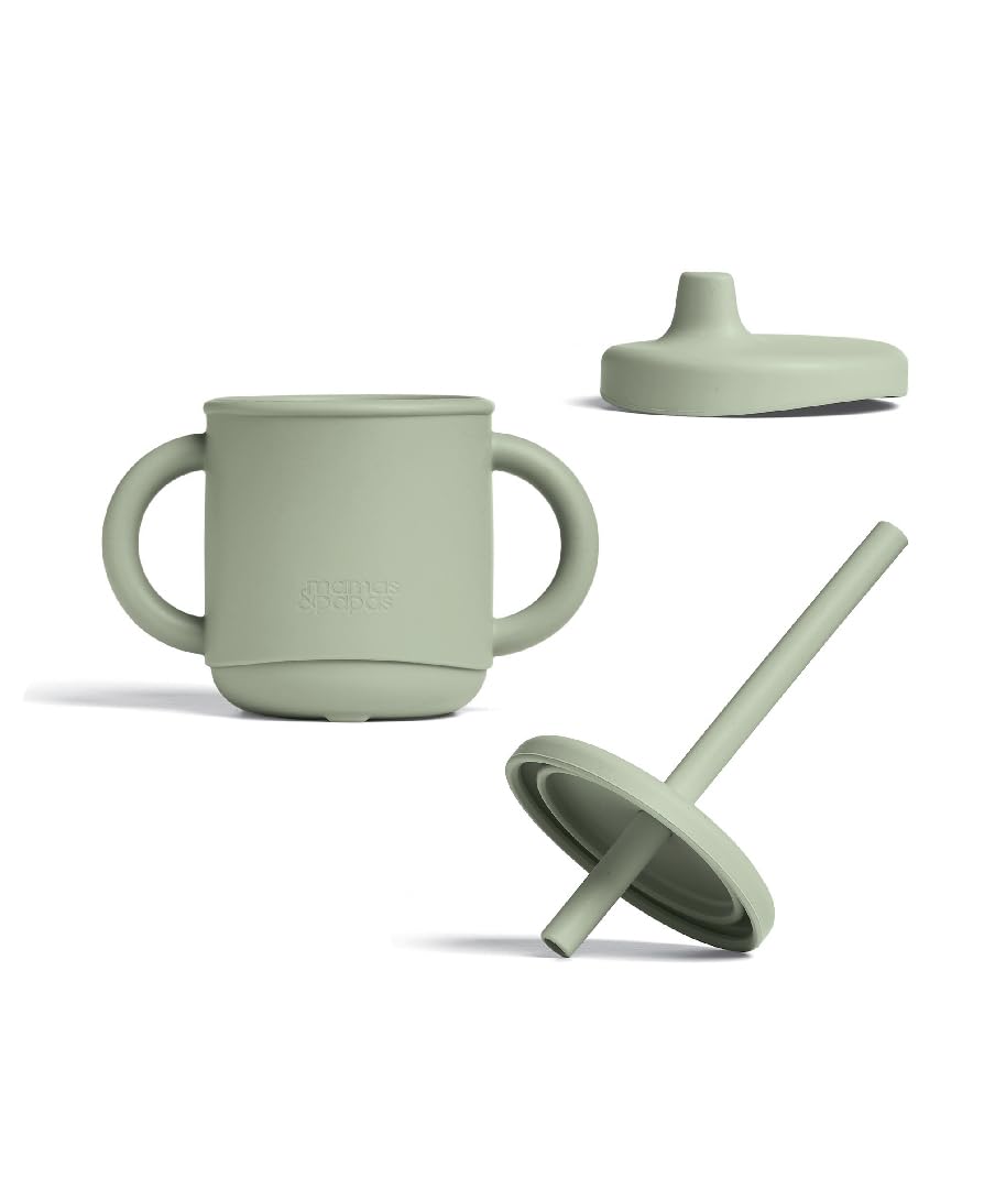 Mamas & Papas 3-in-1 Sippy Cup - Kiwi Silicone - LFGB Food Grade - Durable - Dishwasher Safe
