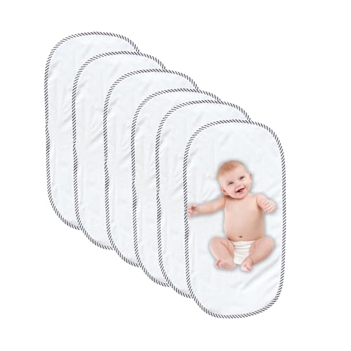 Ruspela Lot de 6 doublures de matelas à langer en rayonne de bambou plus doux, imperméables, lavables et réutilisables, pour bébé 2005854/13811/PY