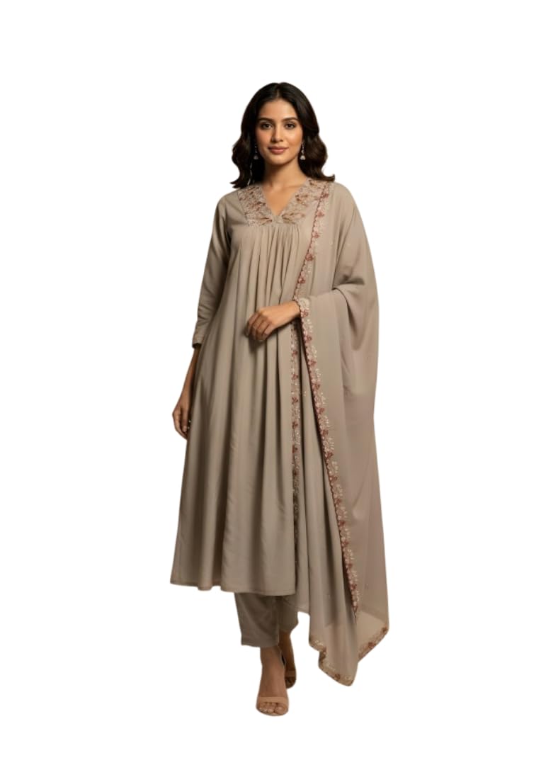 dsk studio Women's Silk Anarkali Kurta Set with Dupatta-picture-28