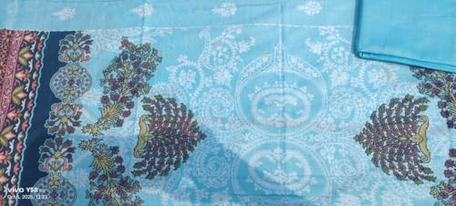 Image of SAMREEN TEXTILE Women's Cotton Floral Printed Unstitched Salwar Suit Dress Material With Dupatta