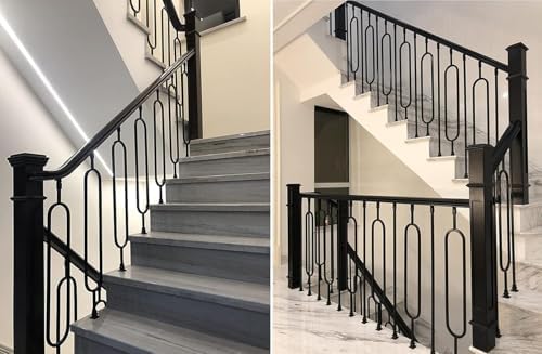 Adjustable Iron Baluster Spindles for Stair Railing - Easy Connector for Quick Installation, Perfect for Indoor Staircases, Durable & Stylish Design