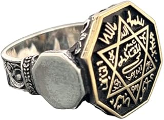 Silver Solomon Seal Protection Ring, Seal of Solomon Ring, King Solomon Ring, 925k Sterling Handmade Silver Ring, Gift For Him