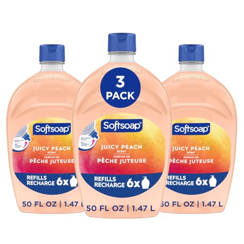 Image of Softsoap Liquid Hand Soap Refill, Juicy Peach Scent, 50 fl oz