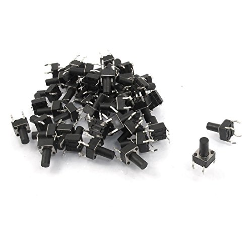 Pulsador tacto 6x6x10mm DIP de 4 pines para proyectos de electronica pack de 50 unidades