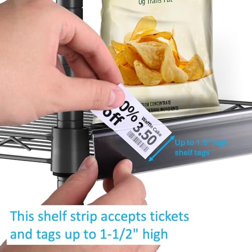 Pro Painter 100 Pack Shelf Label Holders for Metro Wire Shelving, 43”L Price Tag Strips by Pro Painter - Image 3