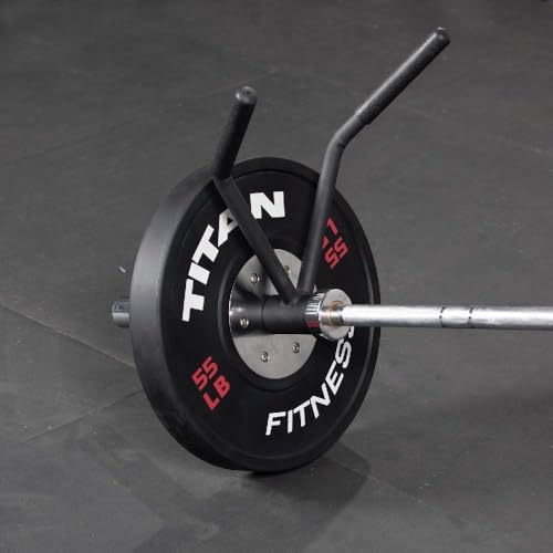 Image of Titan T Bar Row Attachment Landmine Handle, Barbell Attachment for Full Body Workout, Home Gym, 50mm, Black