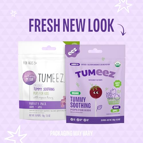 image for Lolleez Tumeez Organic Lollipops for Upset Stomach Relief, Variety Pac