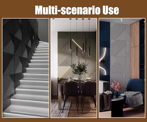 Paneles de pared geométricos 3D revestimiento de pared impermeable paneles decorativos de poliuretano 7